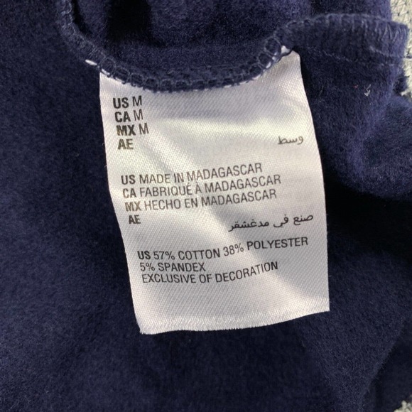 Club Room Mens Fleece Long Sleeve Colorblock Turtleneck Sweater Navy Blue M - Picture 3 of 4